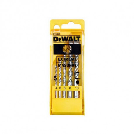 Coffret 5 forets béton EXTREME 4, 5, 6, 8, 10 mm DeWALT DT6956