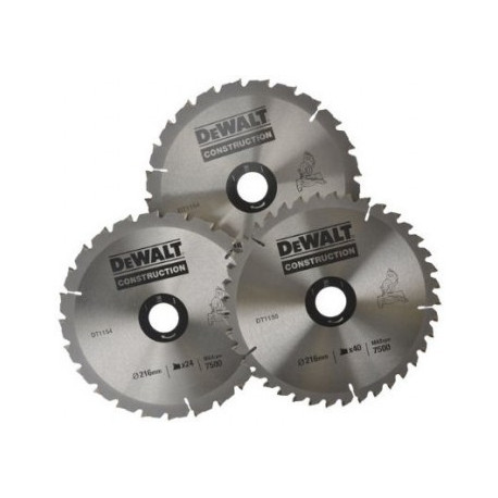 Pack 3 lames 250 mm DeWALT DT1125