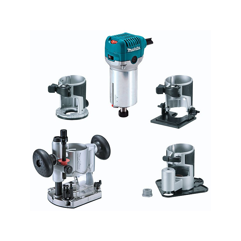 Affleureuse-Défonceuse Makita multifonction avec kit - RT0700CX3J - Firm