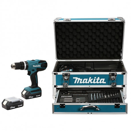 Perceuse visseuse à percussion sans fil Makita 18V Li-Ion 2x1,3Ah