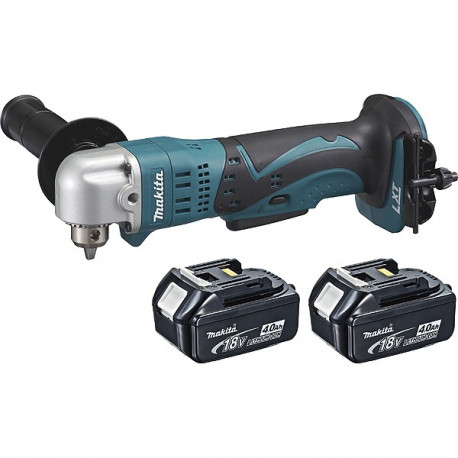 Perceuse visseuse d'angle sans fil Makita 18V Li-Ion 2x4Ah Ø10mm à clé - DDA350RMJ