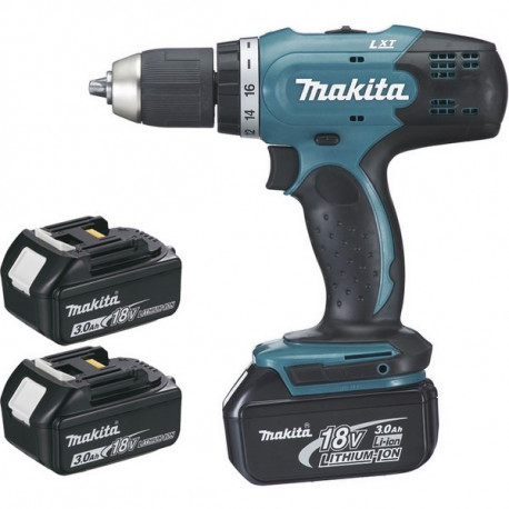 Perceuse visseuse sans fil Makita 18V Li-Ion 3x3Ah Ø13mm - DDF453SFE3