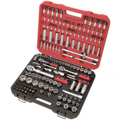 Coffret de douilles 1/4" - 3/8" - 1/2" - 155 pièces HEXEL T155