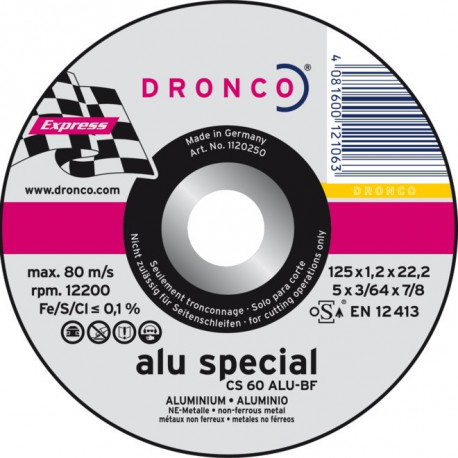 Dronco - Disque à tronçonner Ø125mm CS 60 ALU