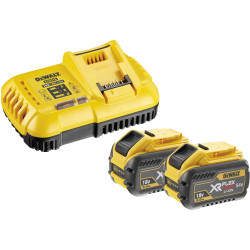 Pack de démarrage DeWALT FlexVolt 2 batteries 54V/18V 9Ah + chargeur rapide DCB118X2