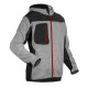 Veste tricot bi-matière BORA gris clair chiné/noir zipper rouge - Coverguard